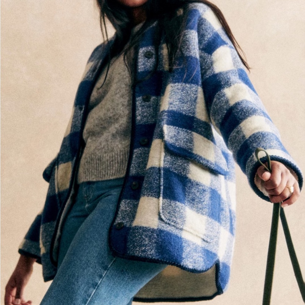 Sézane Farel Checked Jacket